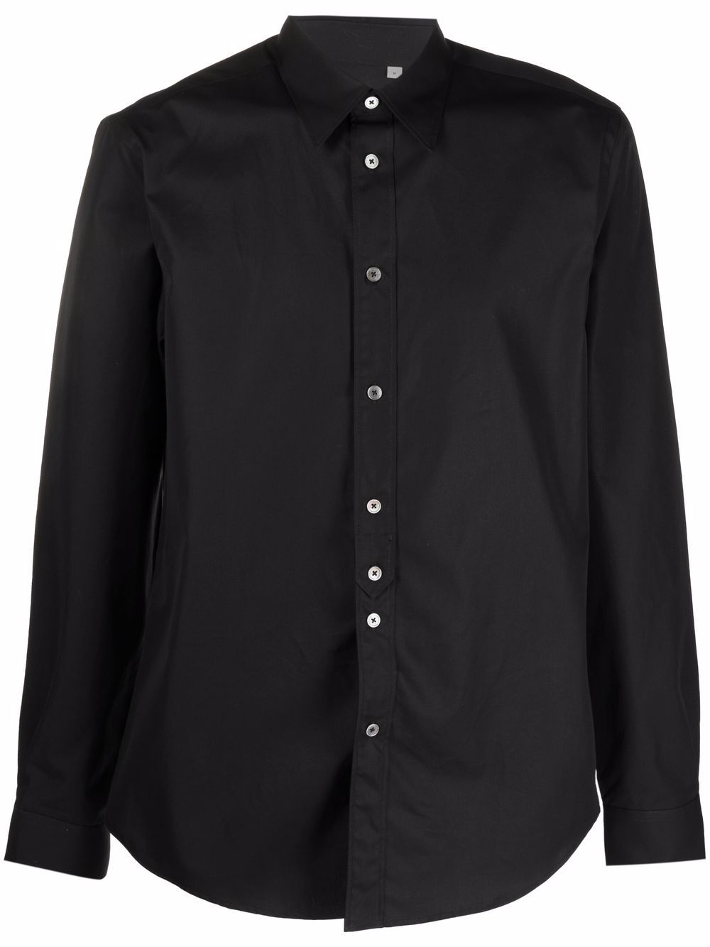 Paul Smith Long-sleeved Cotton Shirt In Black