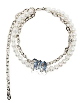 MISBHV pearl-trim Chain Necklace - Farfetch