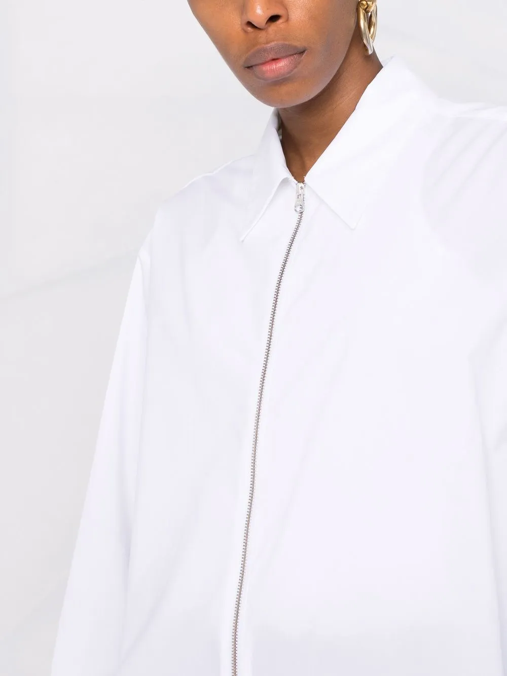 фото Mm6 maison margiela рубашка на молнии