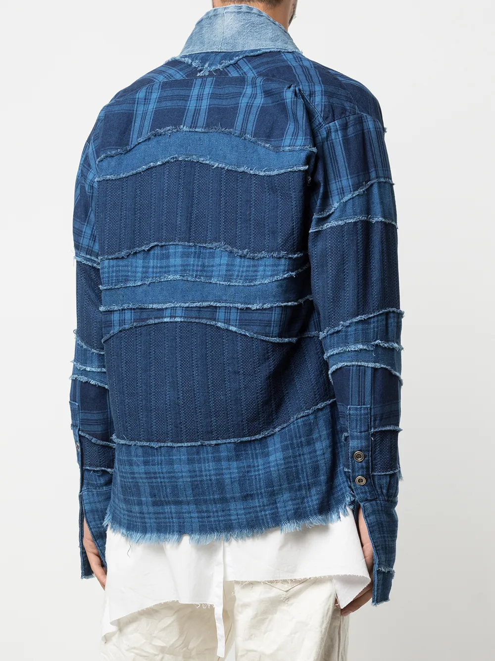 фото Greg lauren джинсовая куртка в технике пэчворк