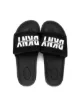 Dkny Kids TEEN logo patch slide sandals