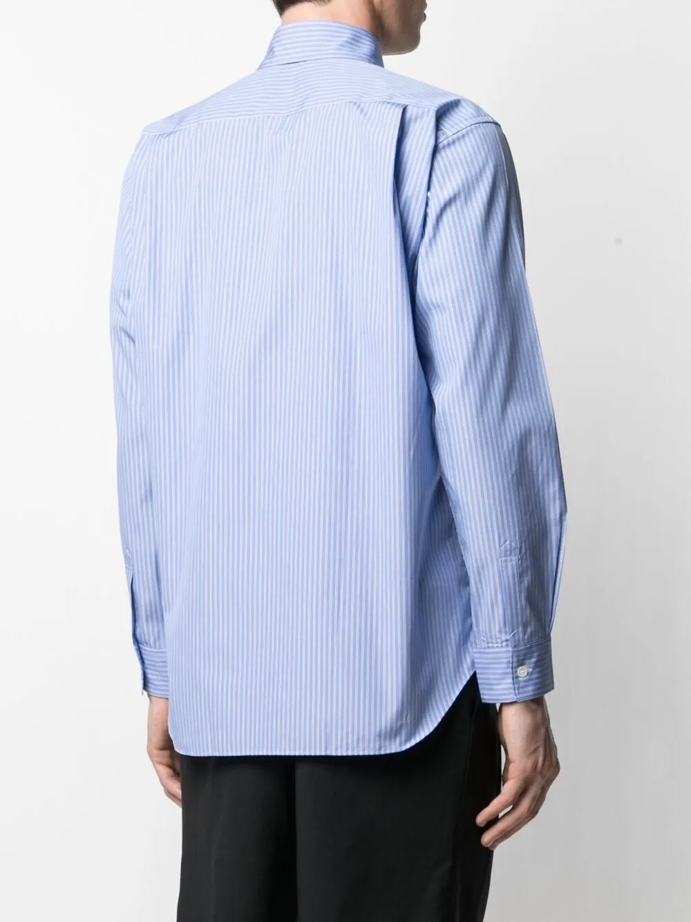 фото Comme des garçons shirt поплиновая рубашка в полоску