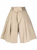 DSQUARED2 pleated high-waist shorts - Neutrals