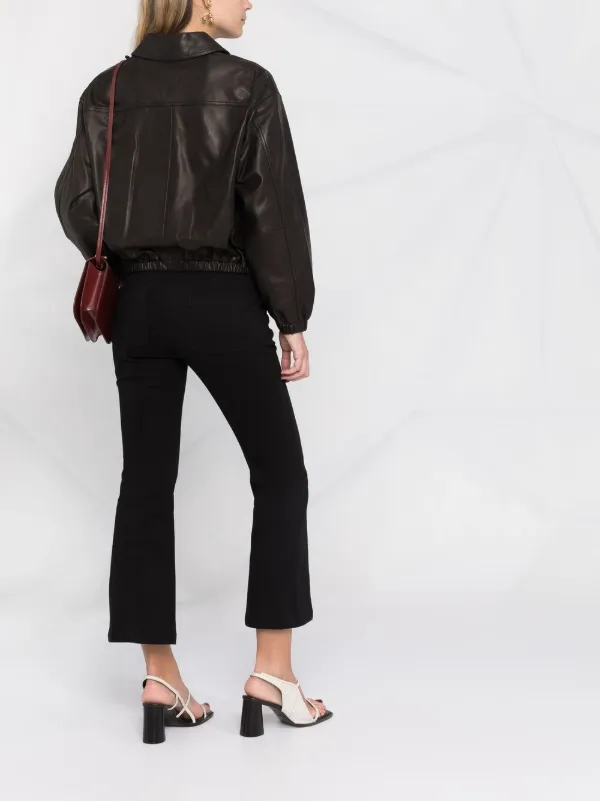 theory leather bomber