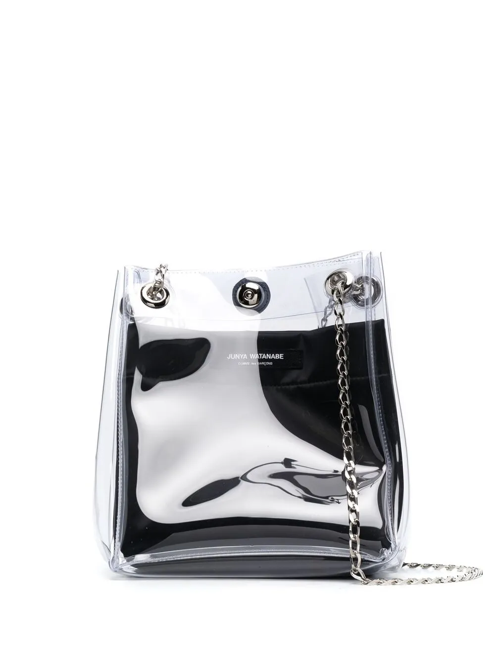 Junya Watanabe Transparent Chain-handle Shoulder Bag In Black