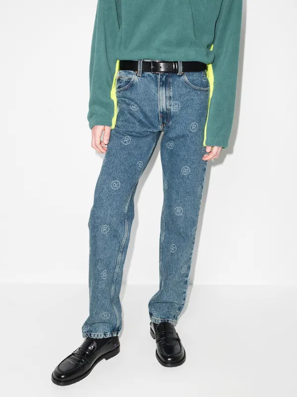 Martine Rose logo-print straight-leg Jeans - Farfetch