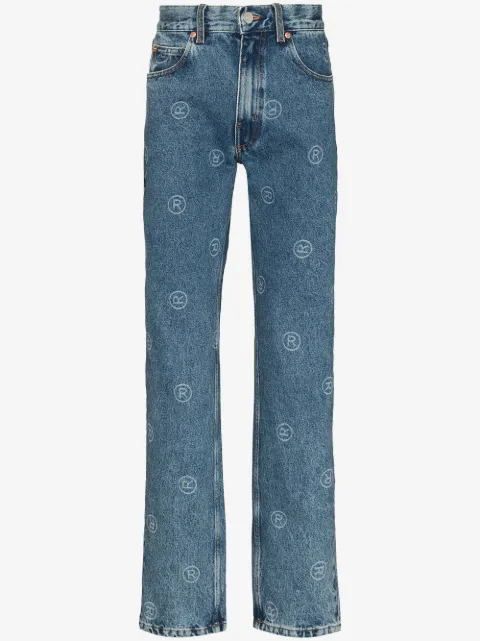 Martine Rose Gerade Jeans mit Logo-Print