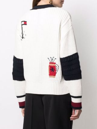 Crest Golf Letterman Cardigan展示图