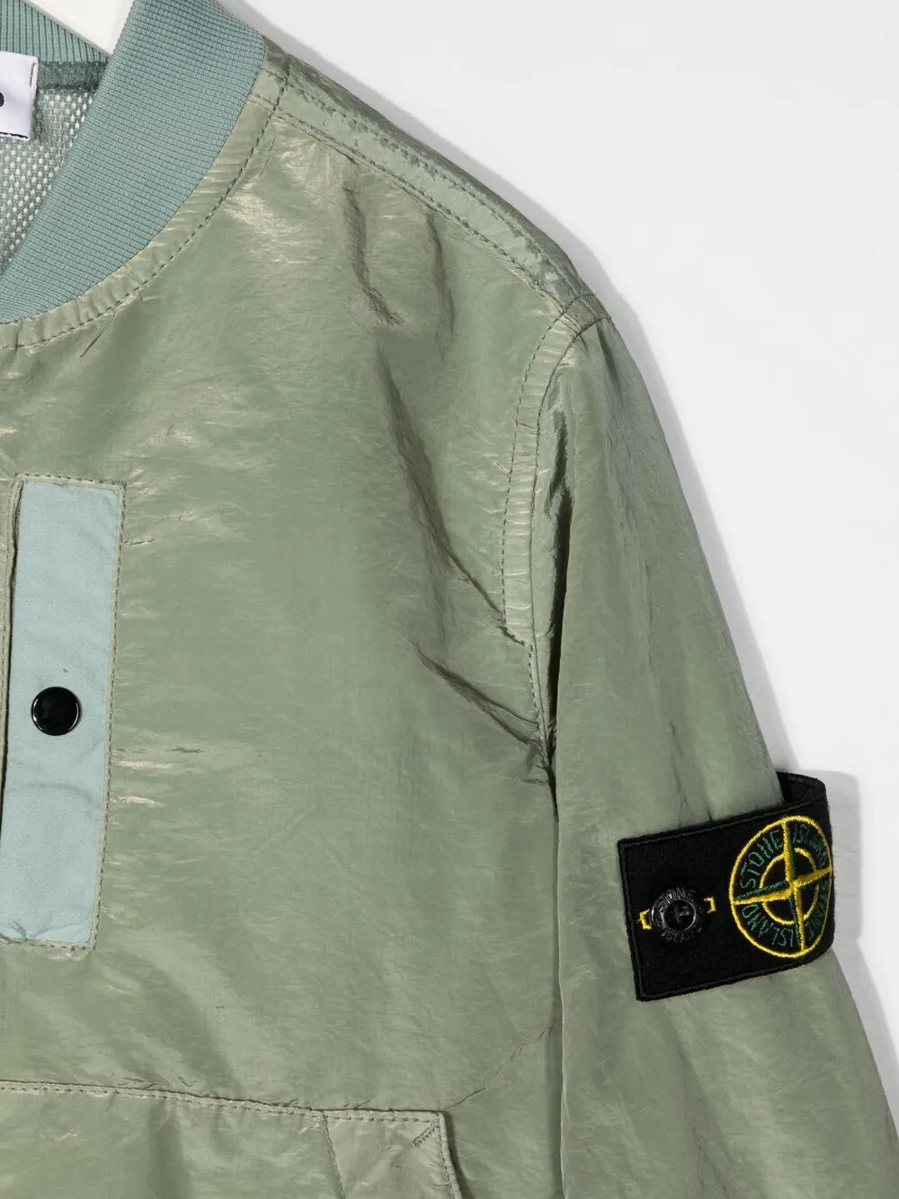 фото Stone island junior бомбер на молнии с логотипом
