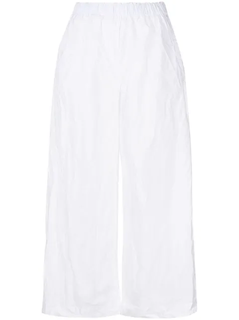 Daniela Gregis crinkled-effect cropped trousers