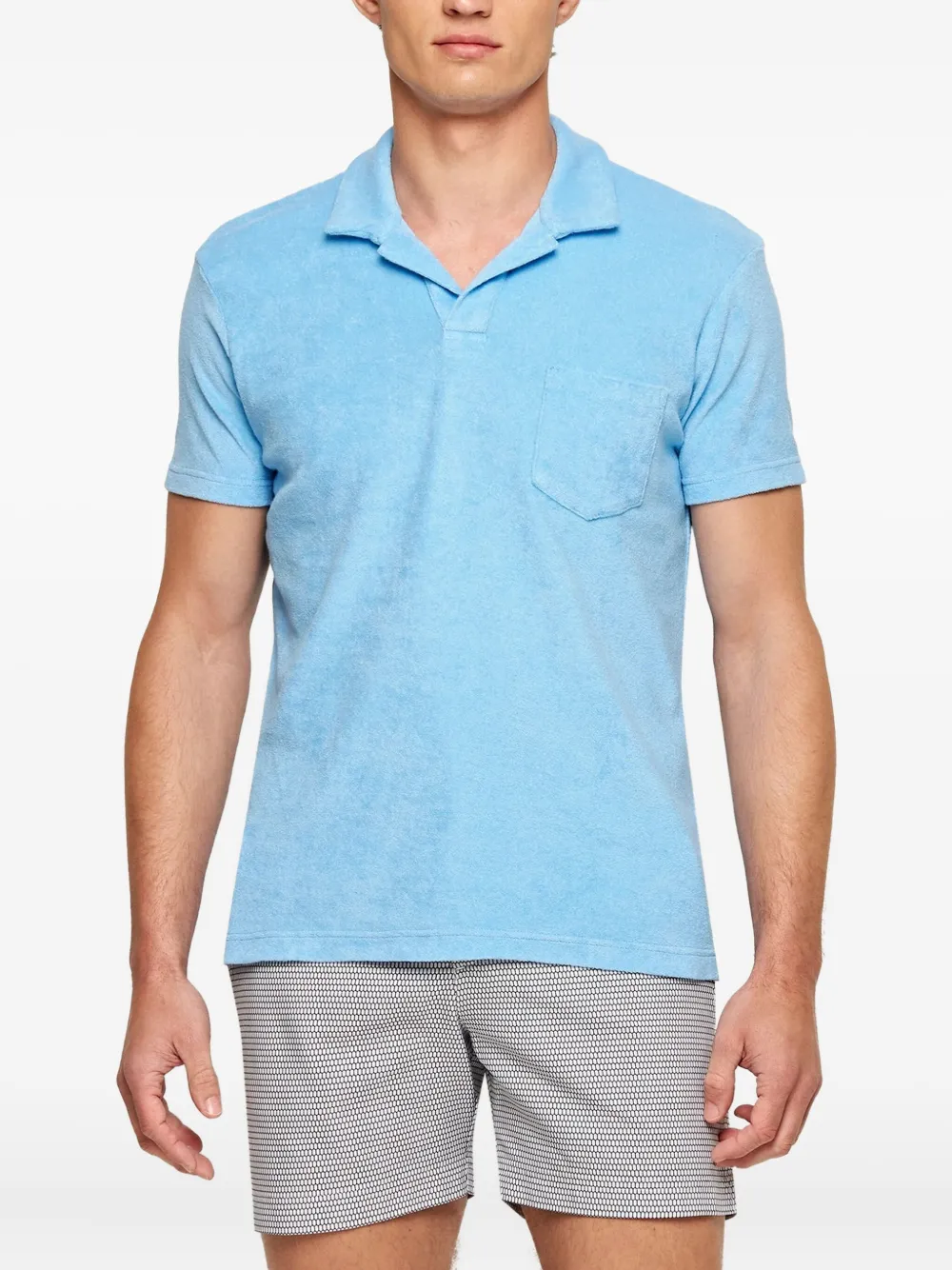 Orlebar Brown Riviera short-sleeve polo shirt | Blue | Image 1