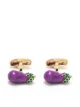 Image 1 of PAUL SMITH embellished eggplant cufflinks