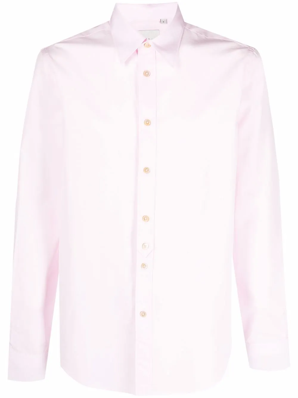 Paul Smith Long-sleeved Cotton Shirt In Pink