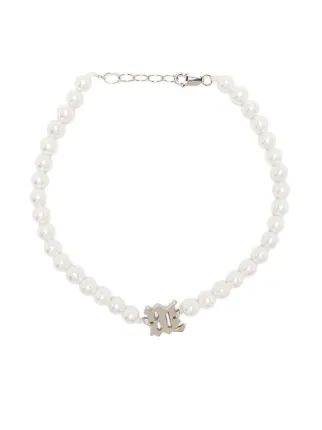 MISBHV Pearl logo-lettering Necklace 