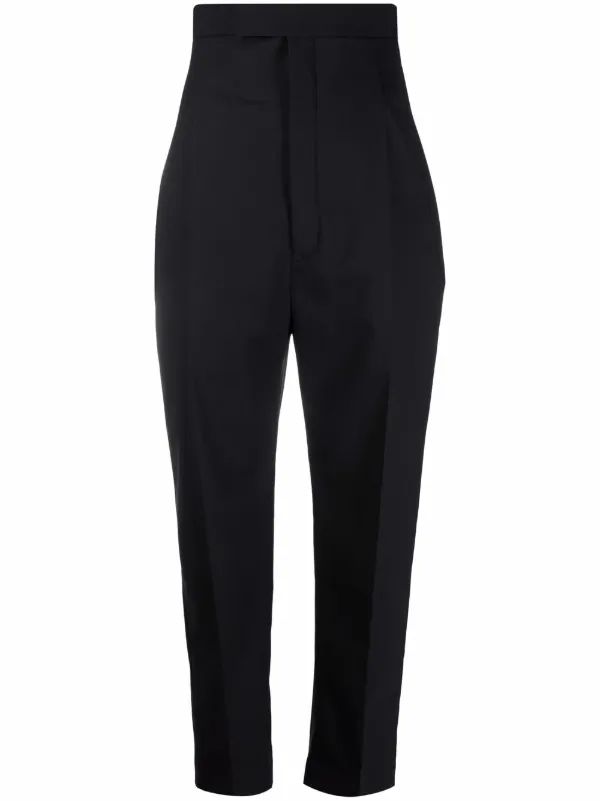 Shop Rick Owens pressed-crease high 
