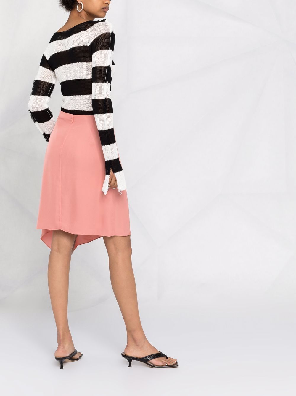 Shop Theory Asymmetric-hem Skirt In Rosa