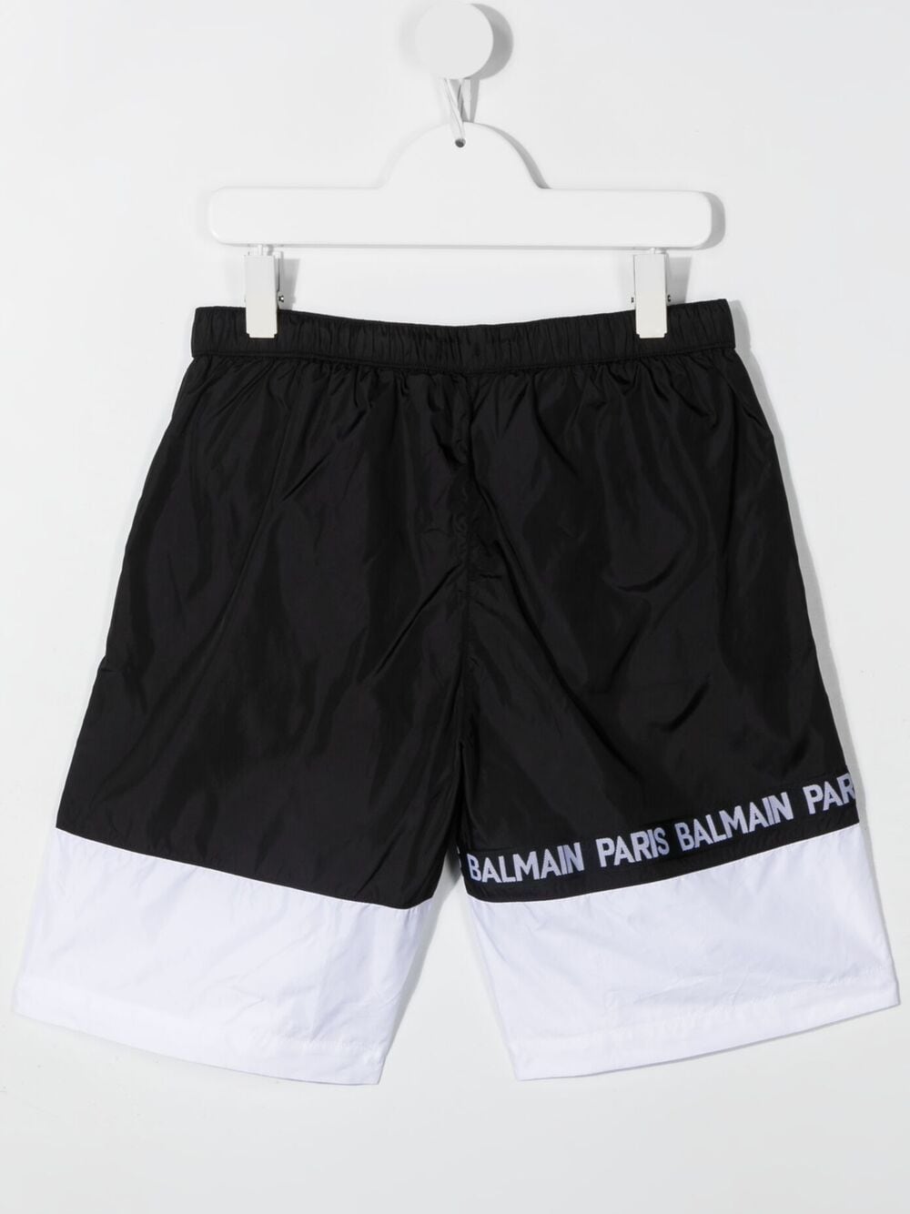 Image 2 of Balmain Kids logo tape colour block swim shorts