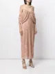 Badgley Mischka sequin-embellished off-shoulder gown