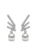 Image 1 of Yoko London 18kt white gold Sleek Akoya pearl and diamond earrings
