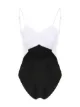 Image 2 of Self-Portrait two-tone draped swimsuit