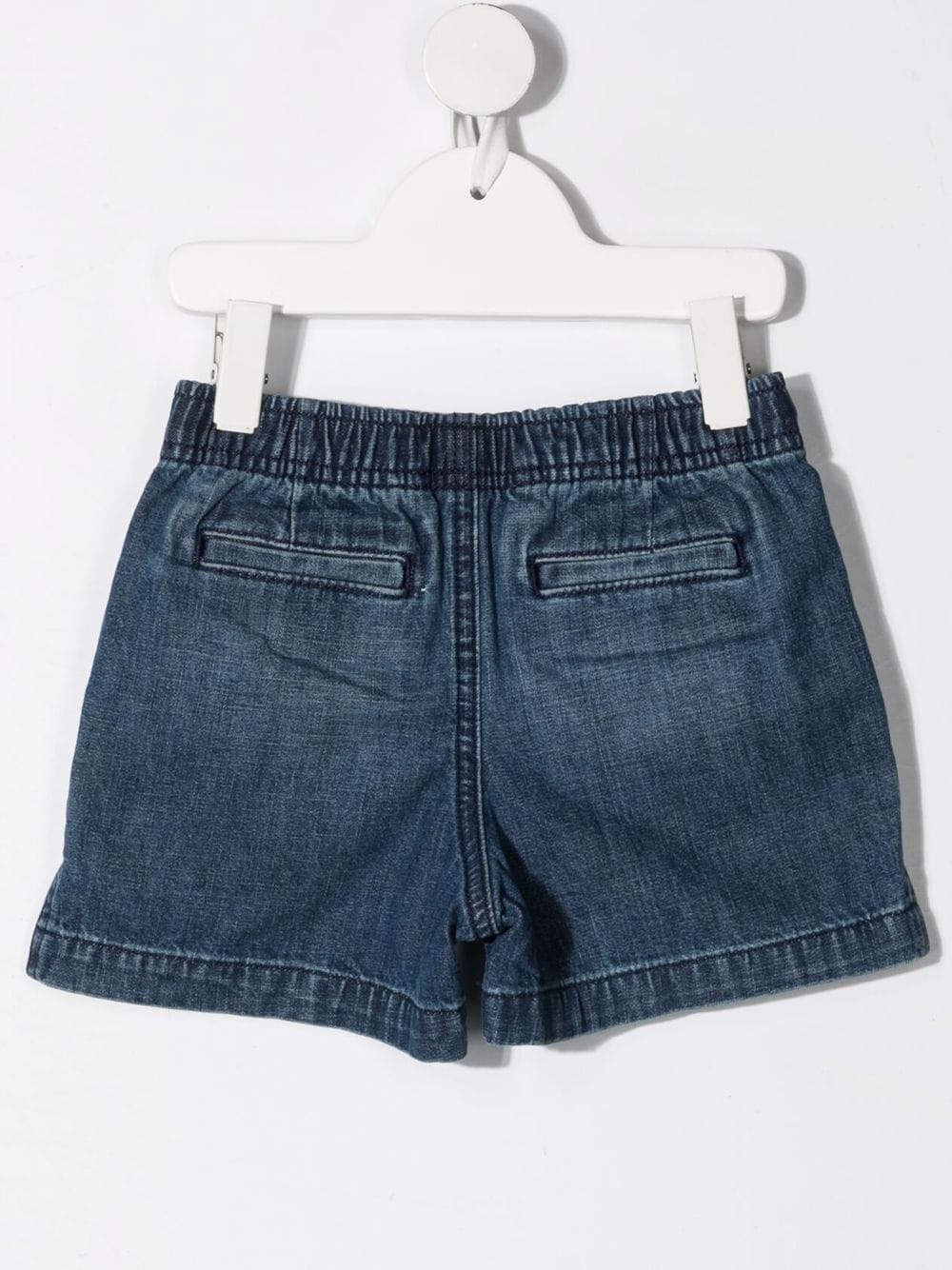 Shop Ralph Lauren Drawstring Denim Shorts In Blue