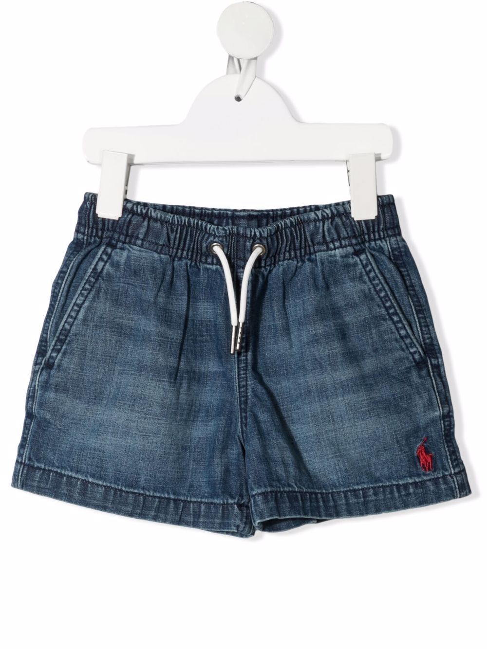 Ralph Lauren Kids' Drawstring Denim Shorts In Blue