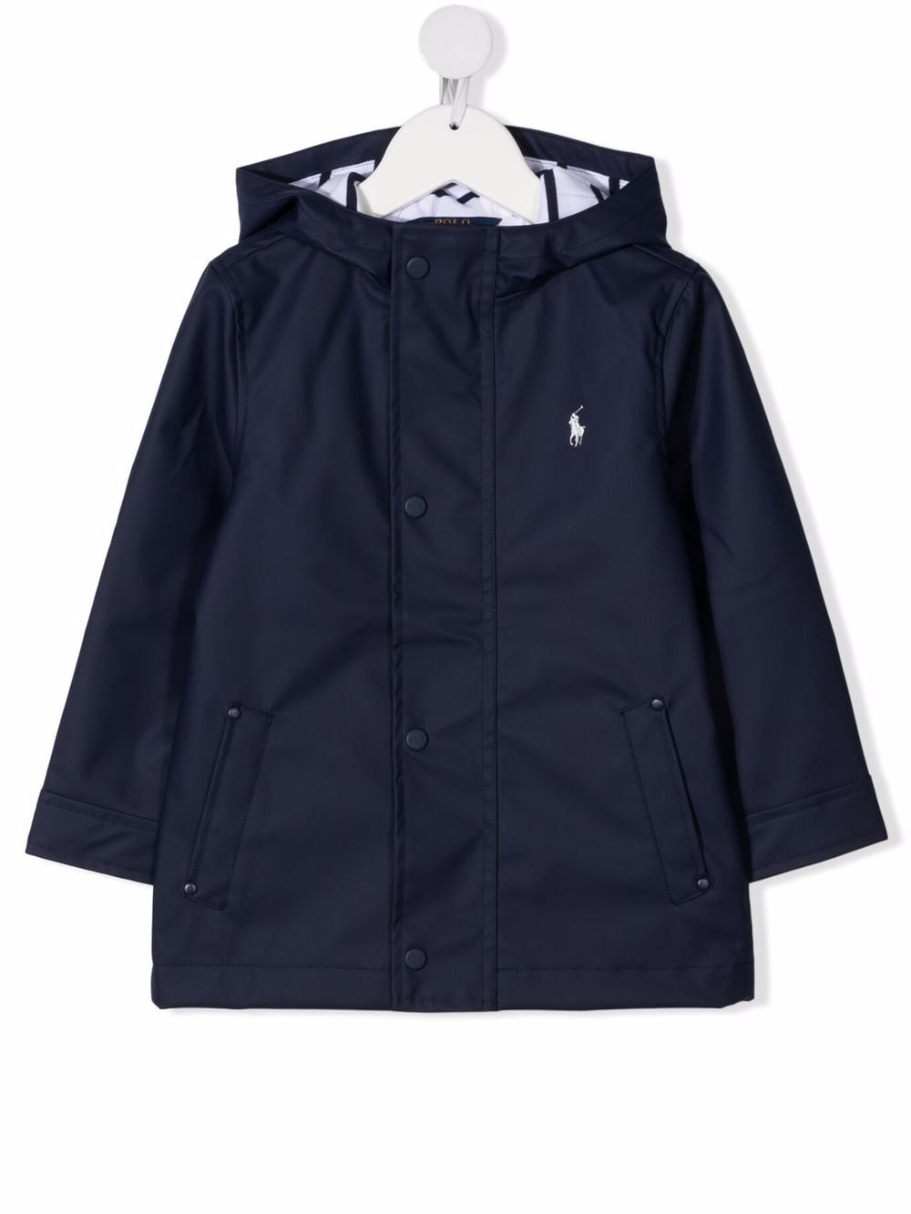 Ralph Lauren Kids' Logo Patch Raincoat In Blue