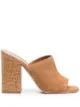 Image 1 of Paris Texas crocodile-effect suede sandals