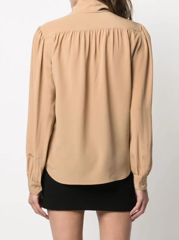Saint Laurent pussy-bow Silk Blouse 