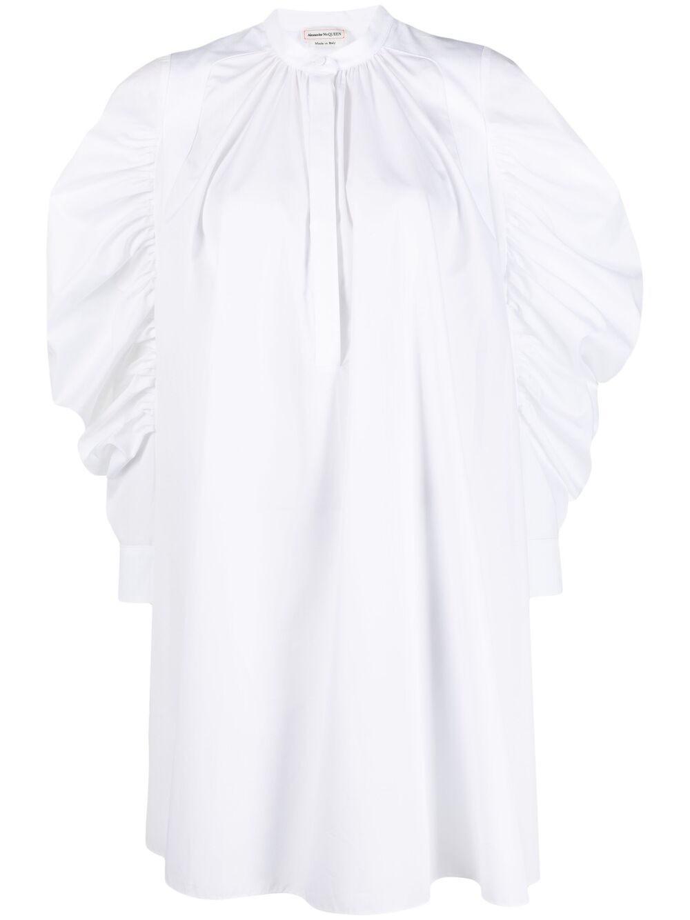 Alexander McQueen voluminous-sleeve Poplin Dress - Farfetch