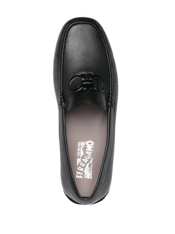 Ferragamo embossed-Gancini Loafers | Black | FARFETCH display picture 1