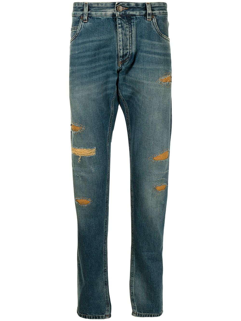 фото Dolce & gabbana прямые джинсы с прорезями