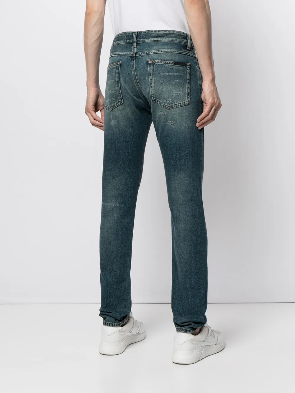 фото Dolce & gabbana джинсы кроя слим с нашивками