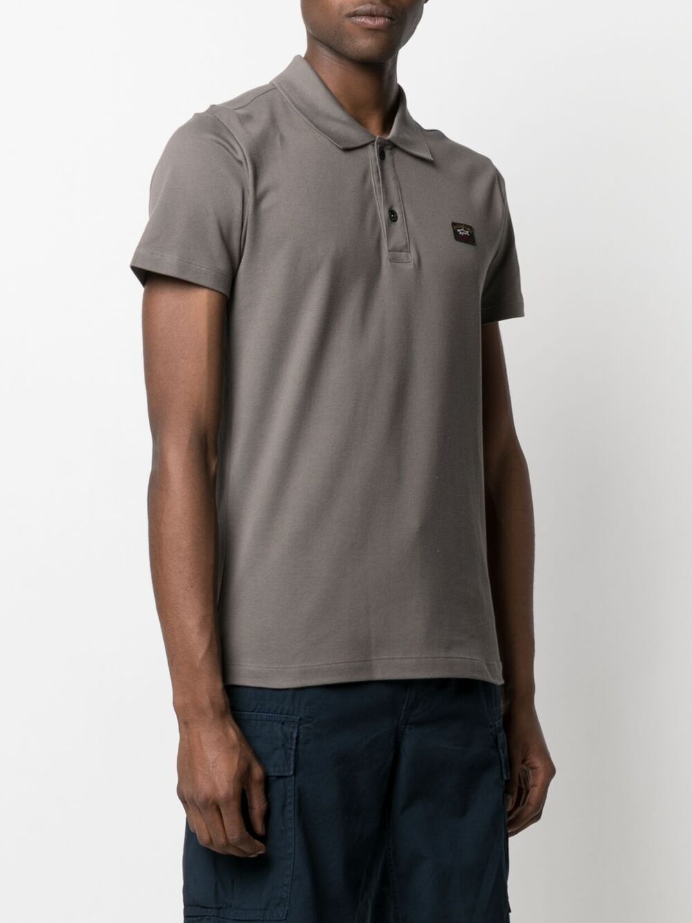 Paul & Shark Poloshirt met logopatch Bruin