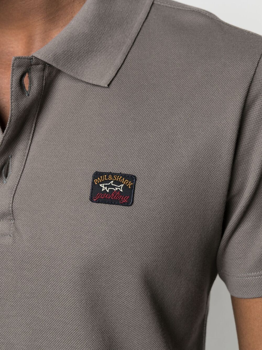 Paul & Shark Poloshirt met logopatch Bruin