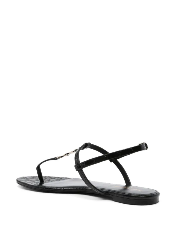 Saint Laurent Cassandra open-toe Sandals | Black | FARFETCH