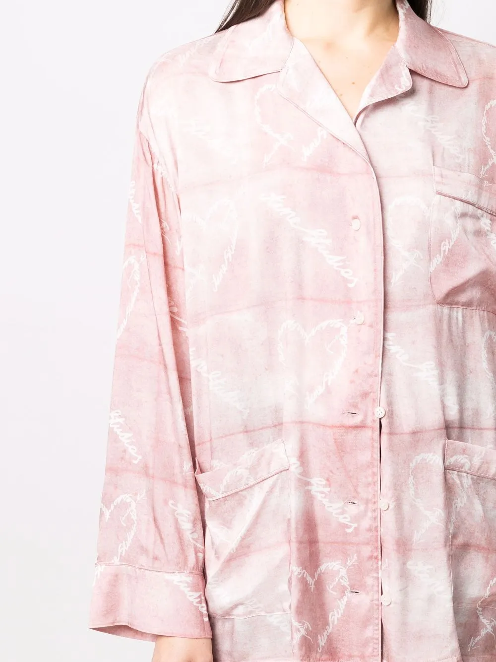 acne studios 爱心扎染印花衬衫 图 5