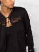 Saint Laurent lace-detail silk blouse