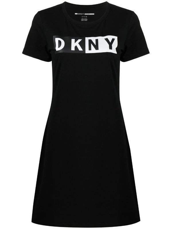 dkny logo t shirt dress