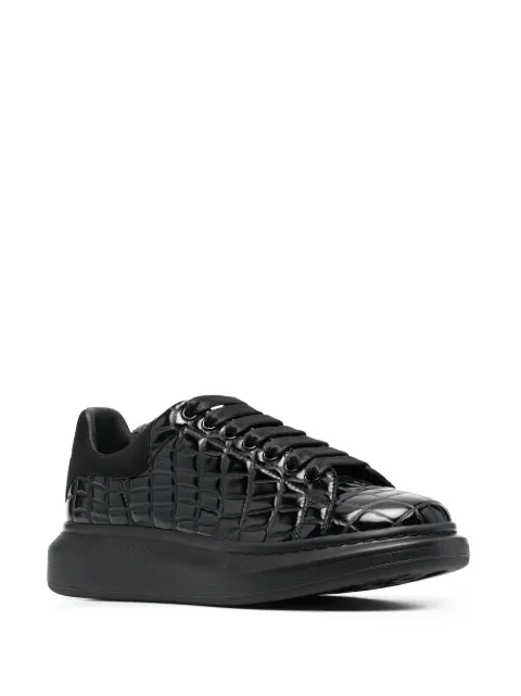 Alexander McQueen Oversized crocodile-effect Sneakers - Farfetch