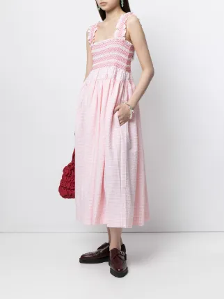 Kylie gingham mid-length dress展示图