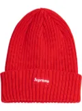 Supreme logo-patch overdyed beanie - Red