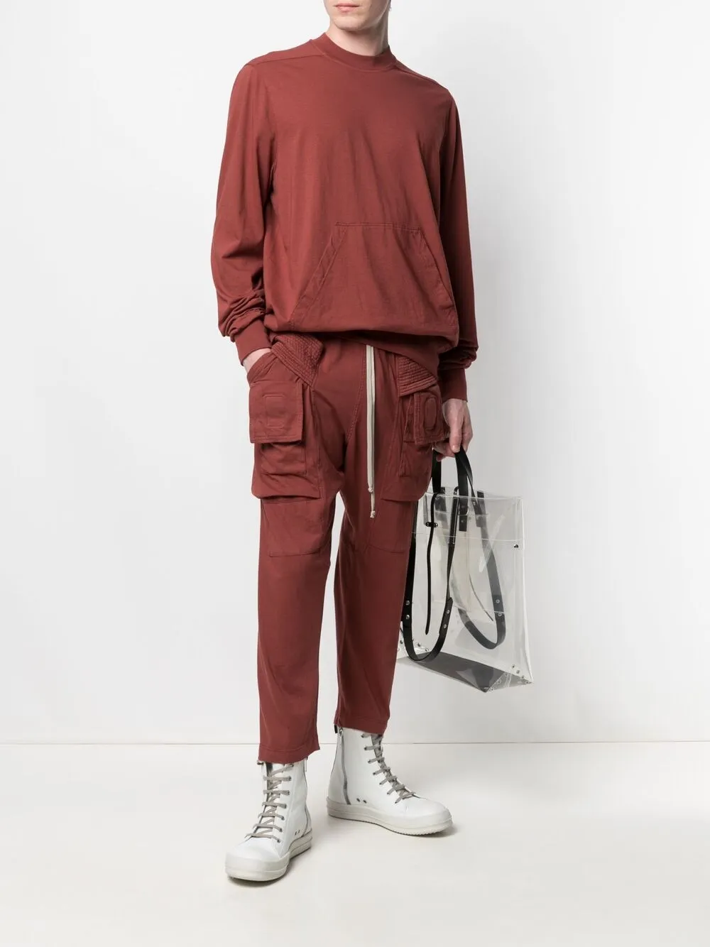 фото Rick owens drkshdw укороченные брюки карго