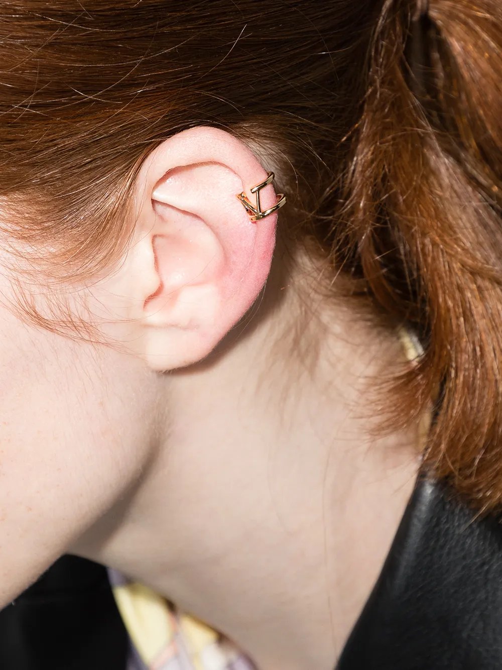 Shop Valentino Vlogo Signature Ear Cuff In Gold