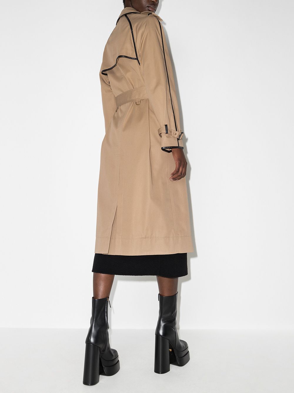 Saint Laurent Contrasting Trim double-breasted Trench Coat - Farfetch