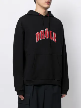 embroidered-logo pullover hoodie展示图