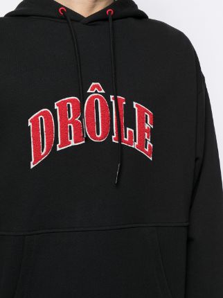 embroidered-logo pullover hoodie展示图