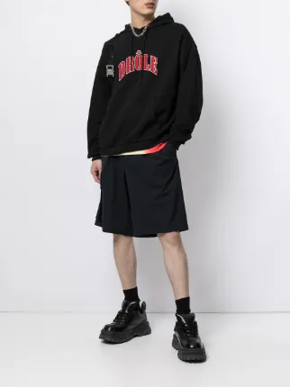 embroidered-logo pullover hoodie展示图