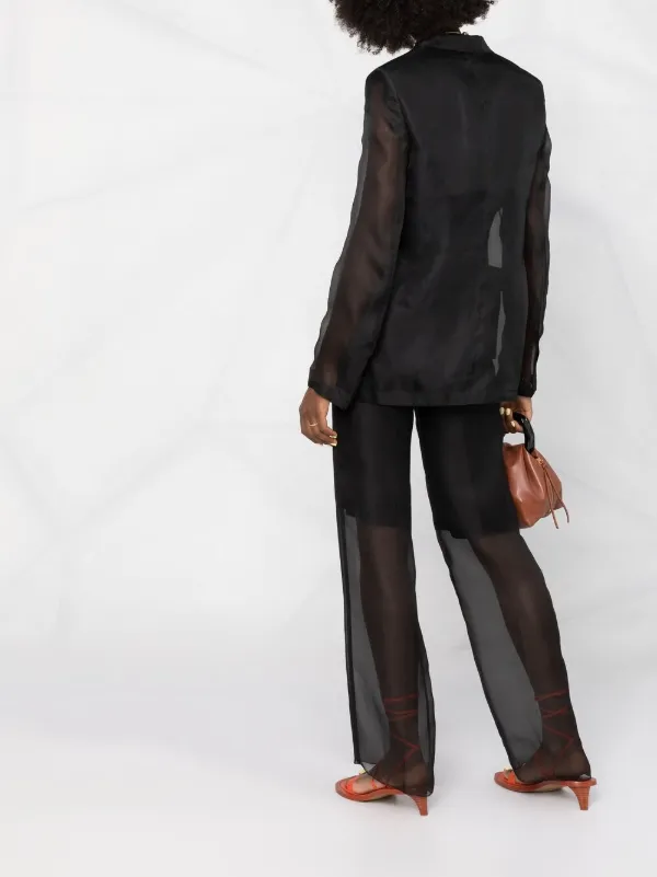 sheer black blazer