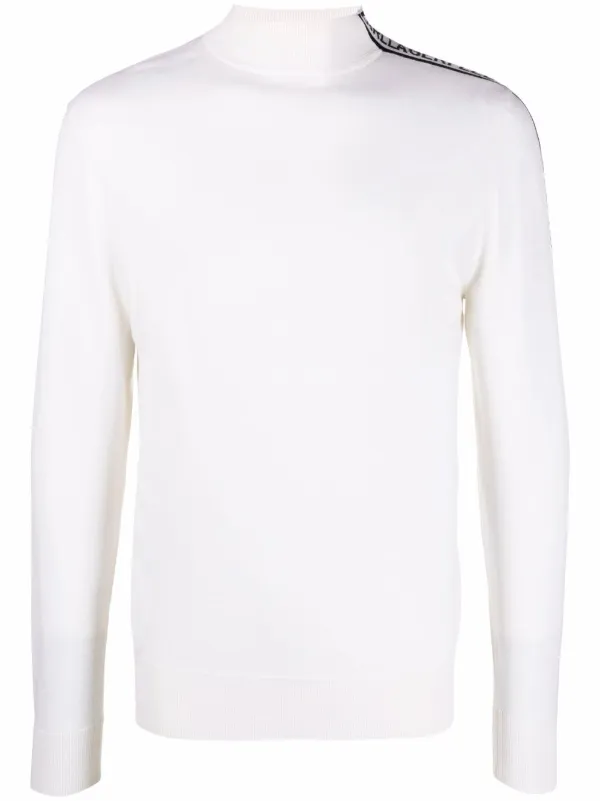 white soft knit jumper